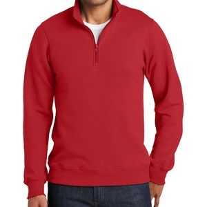 1/4 Zip Red Pullover Fleece New Large